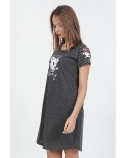 Молодіжна нічна сорочка Vienetta Panda Dark Gray-foto3