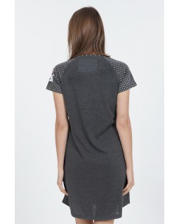 Молодіжна нічна сорочка Vienetta Panda Dark Gray-foto4