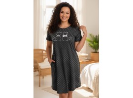 Молодіжна нічна сорочка Vienetta CATS DGray 5110080