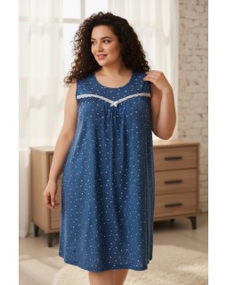 Вискозная сорочка с кружевом Nicoletta 70087
