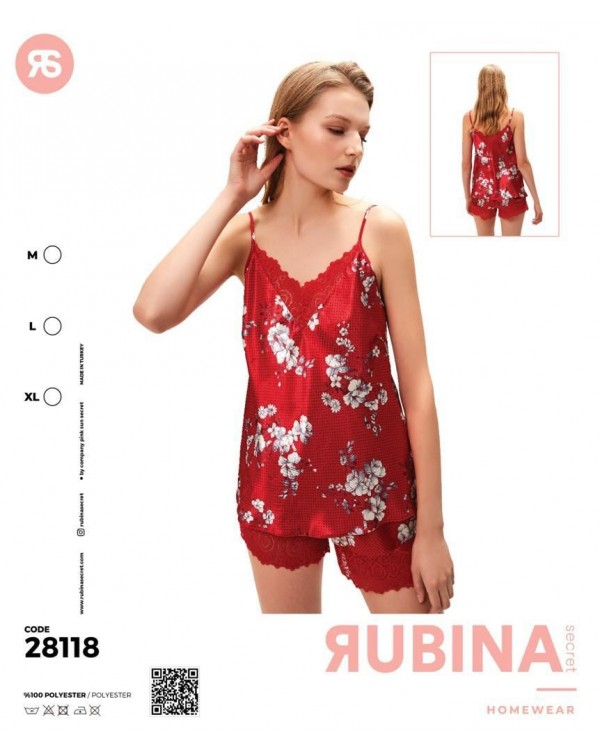 Комплект атласний майка та шорти Rubina Secret 28118