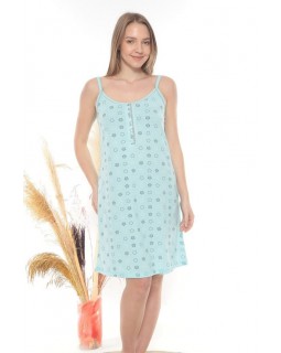 Бавовняна жіноча сорочка на бретелях