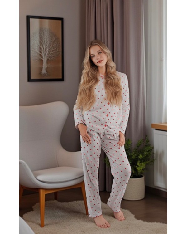 Якісна трикотажна піжама з довгими штанами Nicoletta 47028