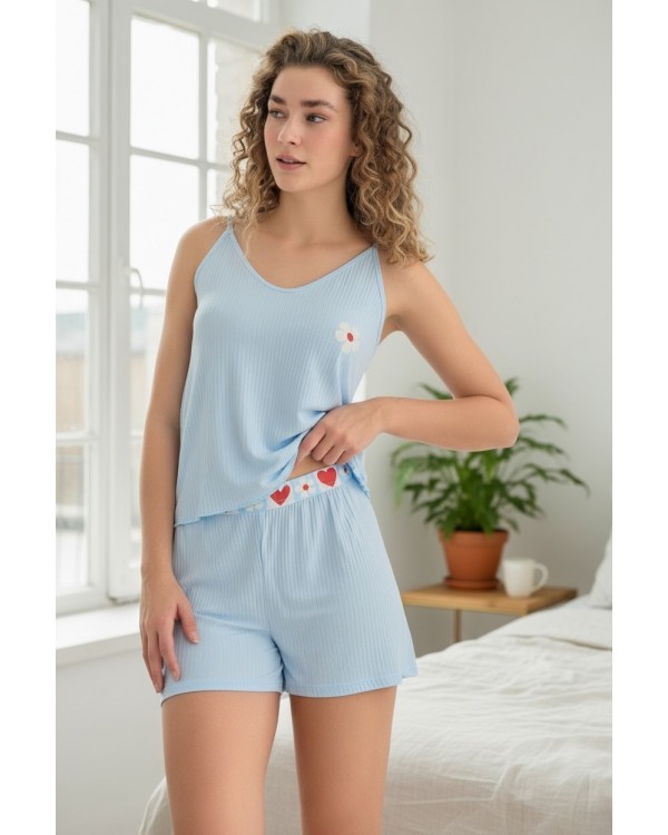 Молодіжна піжама з шортами на гудзиках Mihra 70702-4