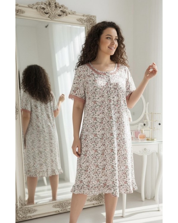 Женская ночнушка в цветочки Saimeiqi 6083