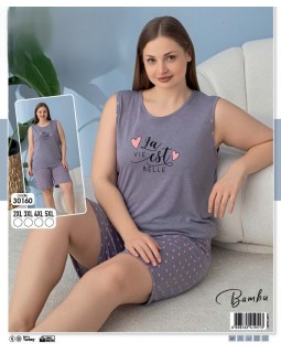 Молодіжна піжама з шортами збільшених розмірів Lindros 30160