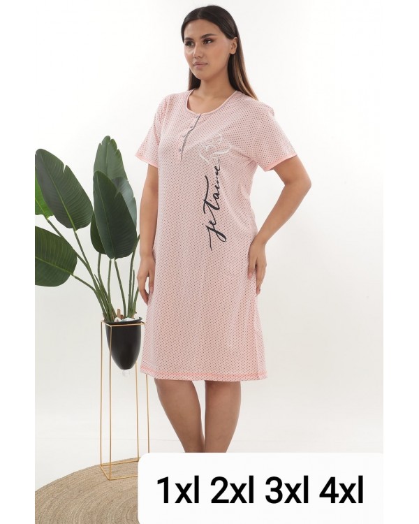 Бавовняна жіноча нічна сорочка MM63