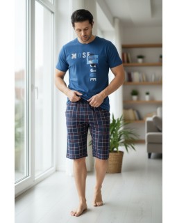 Пижама мужская с шортами Nikoletta 93473
