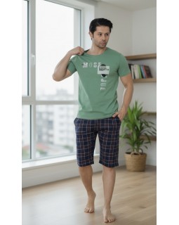 Пижама мужская с шортами Nikoletta 93473