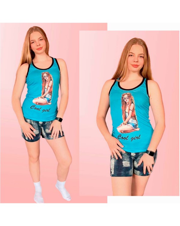 Молодіжна піжама з шортами Lady 7443