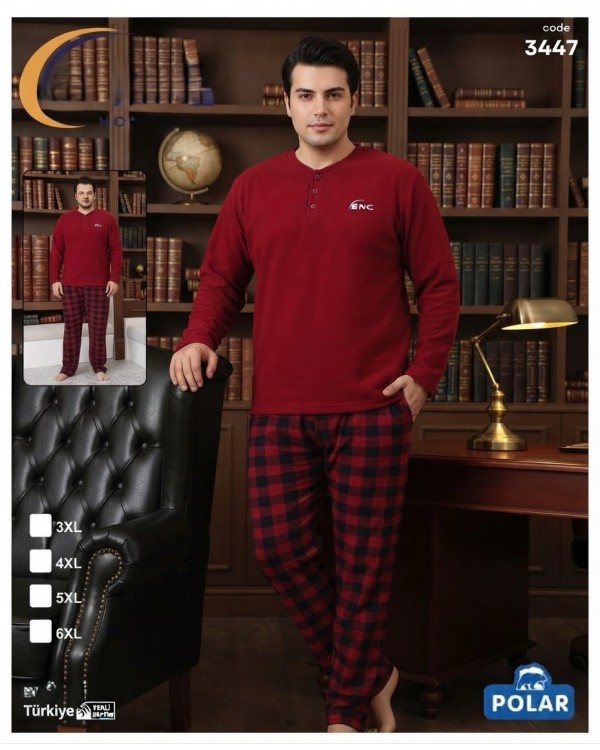 Флісова піжама великих розмірів SNC Homewear 3447