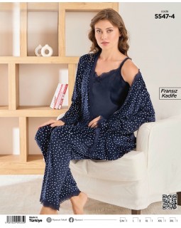 Жіноча велюрова піжама-трійка Pijamoni 5547-4
