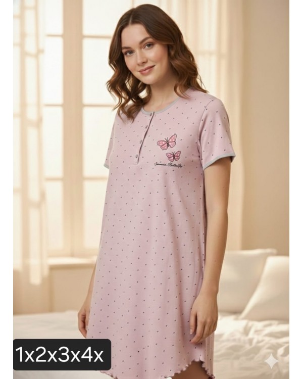 Бавовняна жіноча нічна сорочка MM21