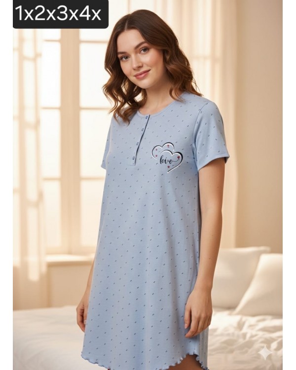 Бавовняна жіноча нічна сорочка MM22