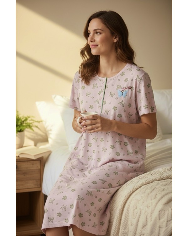 Хлопковая женская ночная сорочка больших размеров ММ77