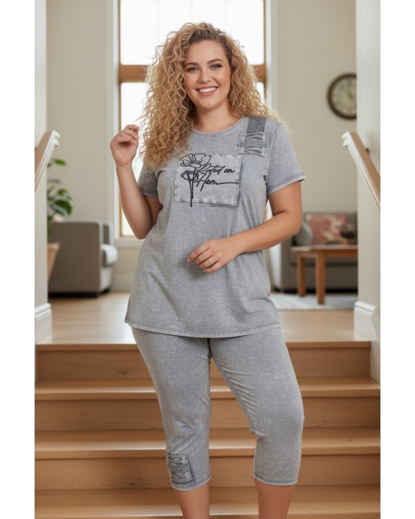 Костюм літній сірого кольору. Romeo Life 6161.2