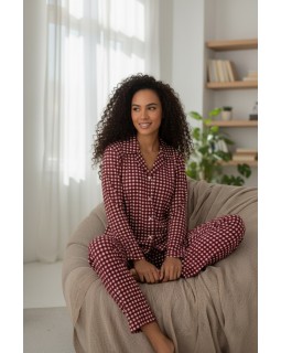 Жіноча піжама на гудзиках.Мікробайка  Boyraz 0617