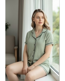 Молодіжна муслінова піжама з шортами LULL(MIHRA) 9001-foto2