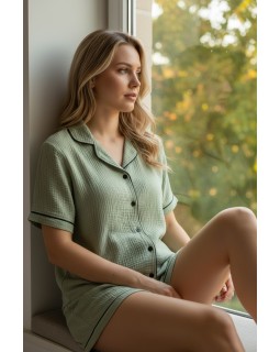 Молодіжна муслінова піжама з шортами LULL(MIHRA) 9001