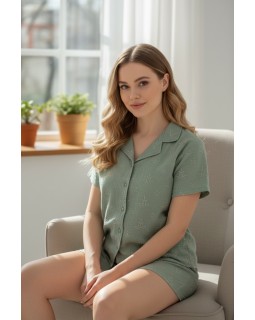 Молодіжна муслінова піжама з шортами LULL(MIHRA) 9004-1-foto3