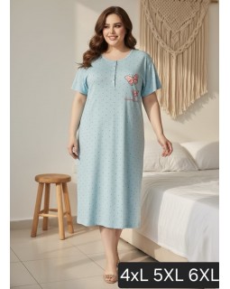 Бавовняна жіноча сорочка великих розмірів ММ79