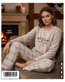 Велюрова піжама з штанами Mihra 13313-4754
