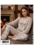 Велюрова піжама з штанами Mihra 13313-4754