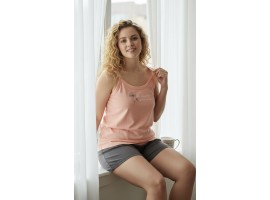 Молодіжна піжама з шортами великих розмірів. Vienetta 408394