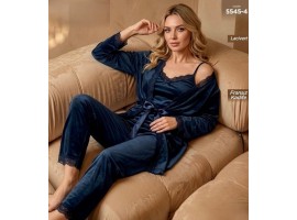 Жіноча велюрова піжама-трійка Pijamoni 5545-4