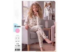 Детская пижама на пуговицах. Микробайка. 02958