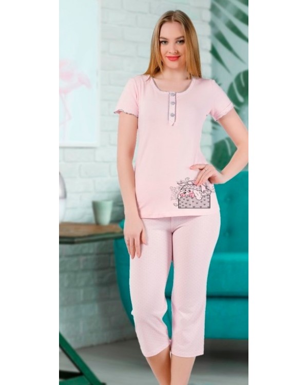 Піжама з бріджами Miss Victoria 63107