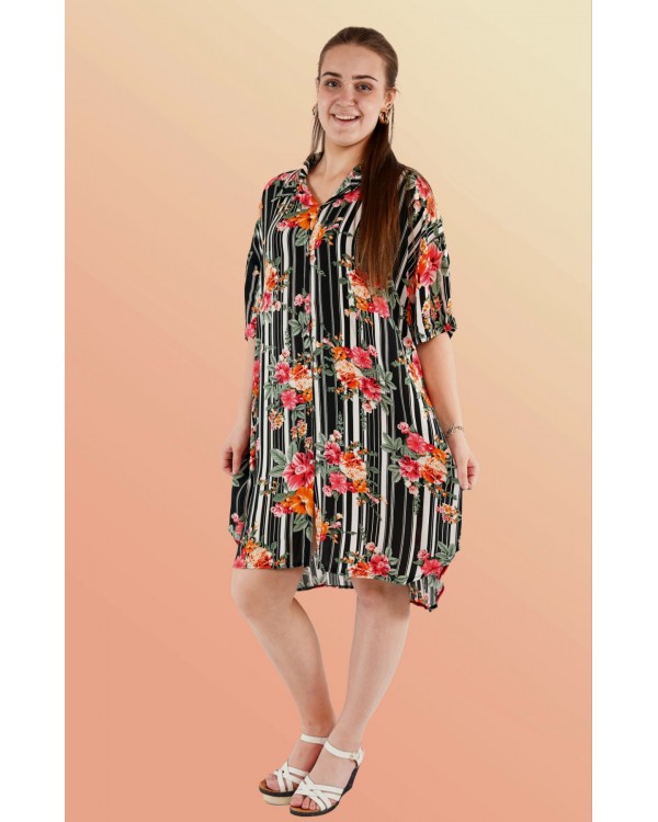 Платье штапель больших размеров 1821