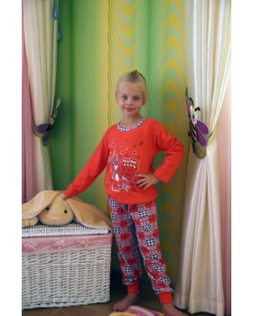 Піжама дитяча на байці для дівчат